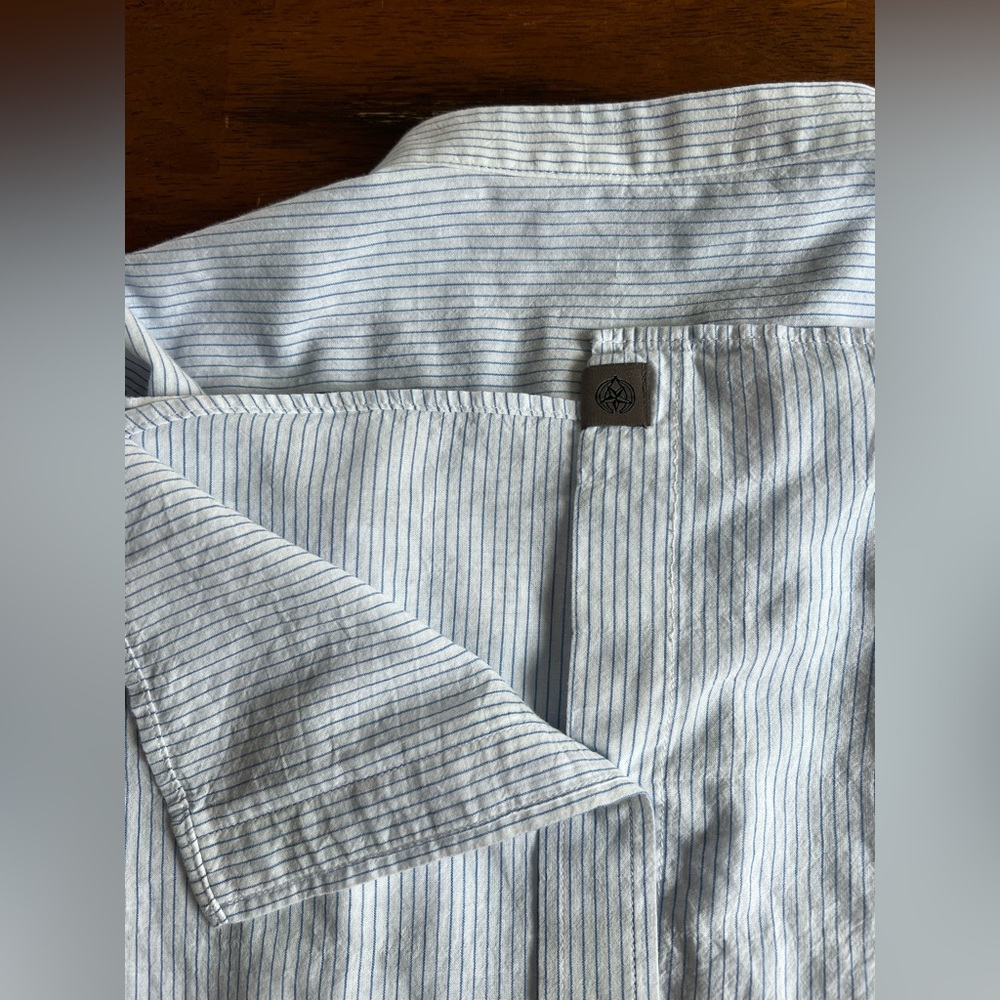 Banana Republic CollarLess Long Sleeve Buttons Up Shirt - Picture 6 of 7